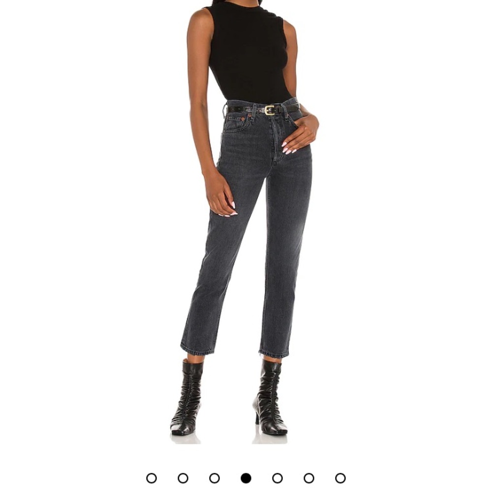 Agolde Black Straight Leg Jeans